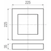Kép 3/4 - GREENLUX GXDW034 LED90 FENIX-S White 18W WW SQUARE 2800K melegfehér LED lámpatest