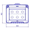 Kép 3/4 - GEWISS GW27043 Szerelvénydoboz system falonkívüli csapfedeles 3 MODUL, IP55 99x82x65mm