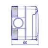 Kép 4/4 - GEWISS GW27044 Szerelvénydoboz SYSTEM 4modul IP55 132x82x65mm