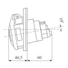 Kép 2/4 - GEWISS GW62220H Beépíthető aljzat 32A 4