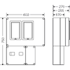 Kép 2/2 - HENSEL HB33K0-U Mérőszekrény 1 vagy 3 fázisú 1xM80+1xH63A 1 szintes 2 mérőhelyes, szerelőlappal