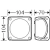 Kép 2/2 - HENSEL KF0400G Kötődoboz időjárásálló falonkívüli 104mmx 104mmx 70mm szürke műanyag IP67