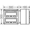 Kép 2/2 - HENSEL MI 1222 Kismegszakító szekrény 24 modul 2db csapófedéllel 300x300