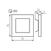 Kép 4/8 - KANLUX 27378 APUS LED PIR W-NW lámpa 4000K 12V DC