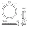 Kép 7/8 - KANLUX 28936 ROUNDA V2LED 24W-NW-W 4000K LED panel kör