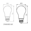 Kép 5/6 - KANLUX 29649 LED izzó XLED E27 18W 2450lm 4000K FILAMEN