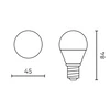 Kép 2/3 - LED-LINE 247255 LED LITE lámpa P45 kisgömb 6W- E27 510lm 830 220-240V AC 50000h 240° 3000K