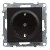 Kép 1/3 - LEGRAND 721420 Suno 2P+F csatlakozóaljzat (rugós), biztonsági zsaluval, fekete