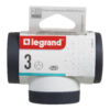Kép 4/4 - Legrand 694521 Hármas elágazású 2P+F elosztódugó forgatható, 16A, fehér-sötét szürke