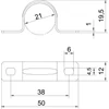 Kép 2/2 - OBO 1018213 VBS 605/21 Rögzítőbilincs kétrétegű 21mm G galvanikusan horganyzott PG13,5