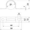 Kép 2/2 - OBO 1018256 Rögzítőbilincs kétrétegű 25mm galvanikusan horganyzott 605 25 G