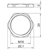 Kép 2/2 - OBO 2091615 Tömszelence anya FÉM M16 169 /m