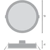 Kép 6/8 - LEDVANCE DL IP44 DN 165 13W 840 WT lámpatest 4058075703087