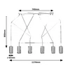 Kép 5/6 - RÁBALUX 72018 Aslaug hatos függeszték GU10 6xmax50W