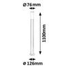 Kép 2/3 - RÁBALUX 8265 Inox torch kültéri álló lámpa 1,1m E27 60W IP44