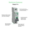 Kép 2/3 - SCHNEIDER EZ9F27106 EASY9 PRO Kismegszakító 6kA, 1P, B, 6A