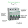 Kép 3/3 - CHNEIDER EZ9F27416 EASY9 PRO Kismegszakító 6kA, 4P, B, 16A