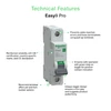 Kép 2/3 - SCHNEIDER EZ9F57132 EASY9 PRO Kismegszakító 6kA, 1P, C, 32A