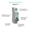 Kép 2/3 - SCHNEIDER EZ9F57150 EASY9 PRO Kismegszakító 6kA, 1P, C, 50A