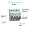 Kép 2/3 - SCHNEIDER EZ9F57410 EASY9 PRO Kismegszakító 6kA, 4P, C, 10A