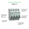 Kép 2/3 - SCHNEIDER EZ9F57416 EASY9 PRO Kismegszakító 6kA, 4P, C, 16A