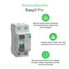 Kép 3/3 - SCHNEIDER EZ9R49240 EASY9 PRO Áram-védőkapcsoló 6kA, A osztály, 2P, 40A, 30mA