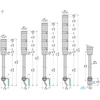 Kép 2/2 - SCHNEIDER XVMB1RAG XVM komplett fényoszlop, folytonos piros-sárga-zöld 24VAC/DC