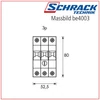 Kép 2/3 - SCHRACK BE400308 3KE Motorvédőkapcsoló 2,5-4,0A, 3 pólusú