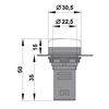 Kép 2/3 - SCHRACK BZ501213-B Kompakt jelzőlámpa, LED, 24VAC/DC zöld