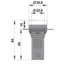 Kép 2/3 - SCHRACK BZ501215-B Kompakt jelzőlámpa, LED, 230V AC/DC, piros