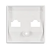 Kép 2/3 - SCHRACK EV104004 Fedlap 2xRJ45 Toolless Line aljzatmodulhoz, fehér