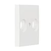 Kép 3/3 - SCHRACK EV104009 Fedlap TV antenna csatlakozóhoz, 2 nyílás, fehér
