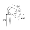 Kép 4/5 - SCHRACK LI227410 Nautilus Spike XL GU10 11W Lámpatest fekete