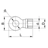 Kép 2/2 - TRACON KSZ6 Szigetelt szemes saru 2,5mm2 M6 kék 50db/csomag