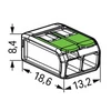 Kép 7/7 - WAGO 221-422 Vezeték összekötő oldható 2P 0,2-4mm2 GREEN RANGE