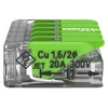 Kép 2/7 - WAGO 221-425 Vezeték összekötő oldható 5P 0,2-4mm2 GREEN RANGE