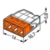 Kép 2/2 - WAGO 2273-203 Compact Vezeték összekötő 3x0,5-2,5mm2 100db/csomag