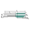 Kép 2/2 - WEIDMÜLLER 9026010000 Szigetelt érvéghüvely 4/18 szürke 50db/csomag
