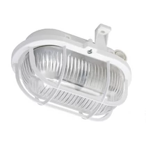ANCO 321184 Műanyagrácsos ovális hajólámpa, E27, max 60W, IP44, 230V~, fehér