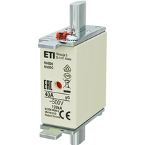 ETI 004181210 BIZTOSÍTÉK NH00/000 40A Biztosító betét NV/NH00 C gL-gG KOMBI 500V késes