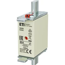 ETI 004181213 BIZTOSÍTÉK NH00/000 80A Biztosító betét NV/NH00 C gL-gG KOMBI 500V késes