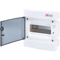 ETI ECM8PT (4+4) DIDO-E 1x8 modulos elosztó szekrény, süllyesztett, átlátszó ajtóval 1101010