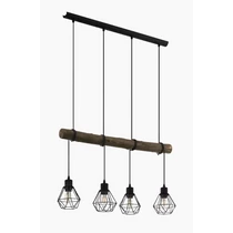 EGLO 43476 HORNINGTOPS 1 függeszték acél, fa fekete, natúr E27 4x40W EGLO 43476 HORNINGTOPS 1 függeszték acél, fa fekete, natúr E27 4x40W