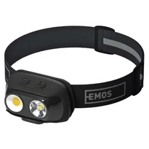 EMOS P3542 COB LED Fejlámpa tölthető 500lm, 130m, Li-pol 1200mAh