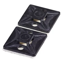 HAUPA 262161 Kábelkötegelő talp 19x19mm öntapadós + csavaros 100db/csomag fekete