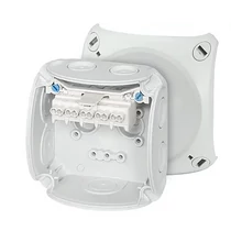 HENSEL DK0202GZ Kötődoboz sorkapocsal szerelve falonkívüli 93mmx 93mmx 62mm szürke műanyag IP66 HENSEL DK0202GZ Kötődoboz sorkapocsal szerelve falonkívüli 93mmx 93mmx 62mm szürke műanyag IP66