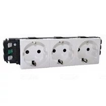 LEGRAND 077403 Mosaic Program 3x2P+F DLP aljzat, sínezett, rugós, fehér LEGRAND 077403 Mosaic Program 3x2P+F DLP aljzat, sínezett, rugós, fehér