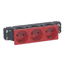 LEGRAND 077413 Mosaic DLP dugalj piros 3x2P+F