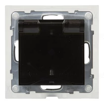 LEGRAND 721423 Suno 2P+F csatlakozóaljzat (rugós), biztonsági zsaluval, IP44, fekete