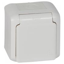 Legrand Forix IP44 fk 2P+F földelt csatlakozóaljzat, 16A, csapófedéllel, gyv, fehér